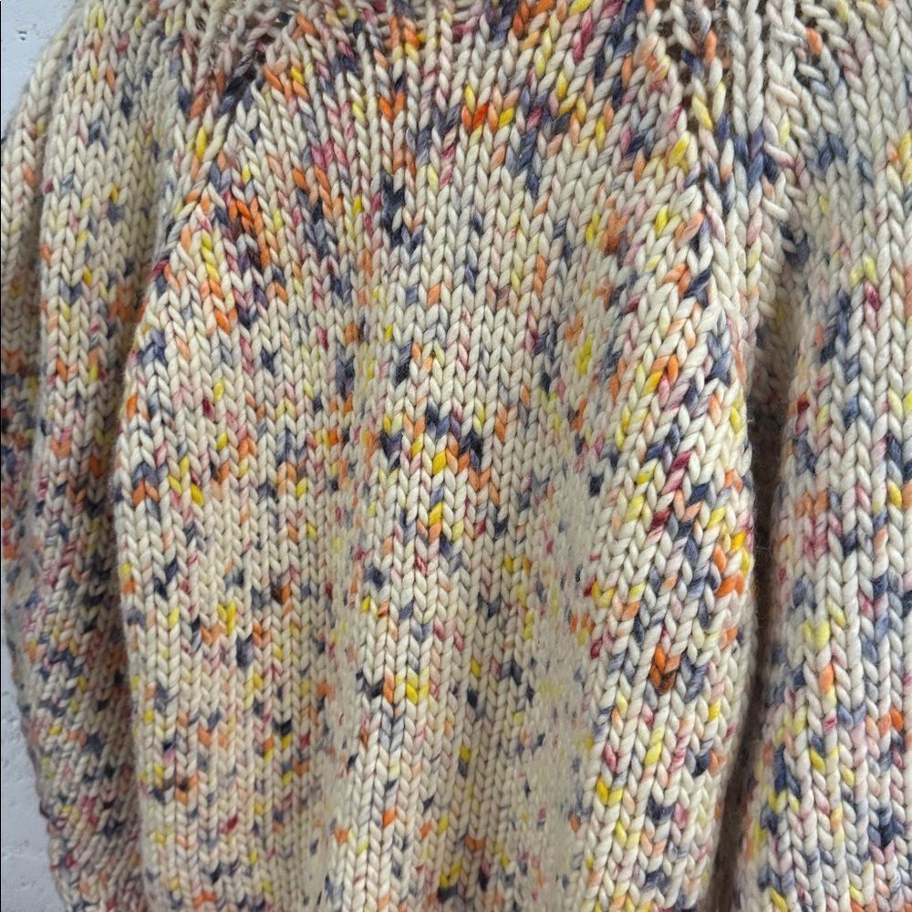Ulla Johnson Cream Multicolor Knit Turtleneck Sweater - Thick NEVER WORN - Small - Picture 3 of 6